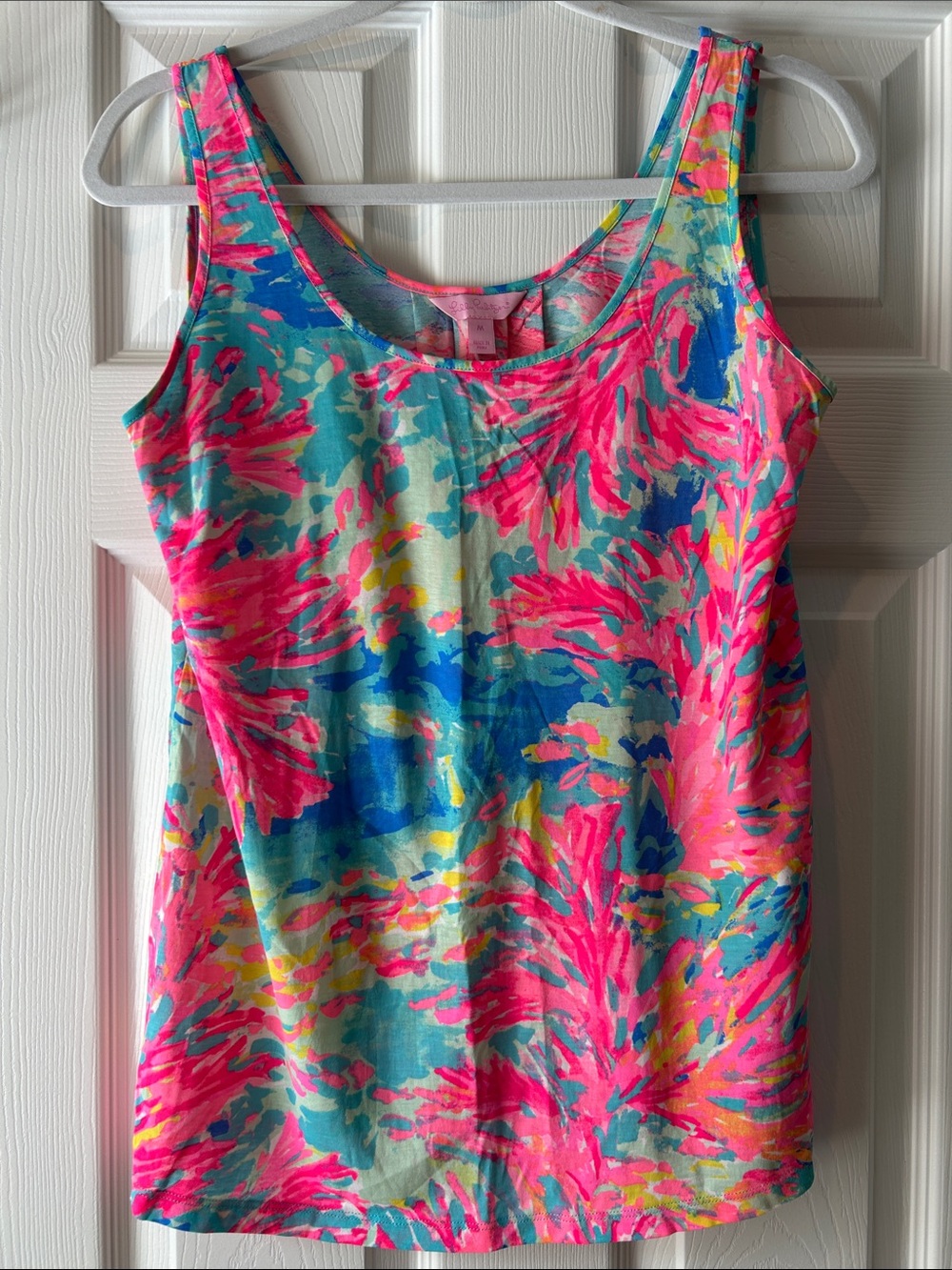 Lilly Pulitzer Kinsey Tank in the "Palm Beach Coral” print